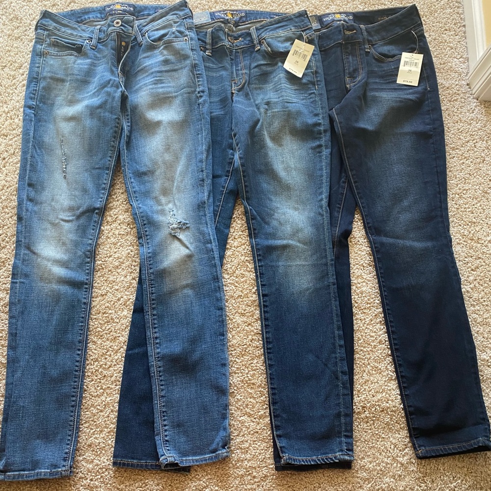 Women’s Lucky Brand Lolita Skinny jeans, size 2/26, listing is for all 3 pairs